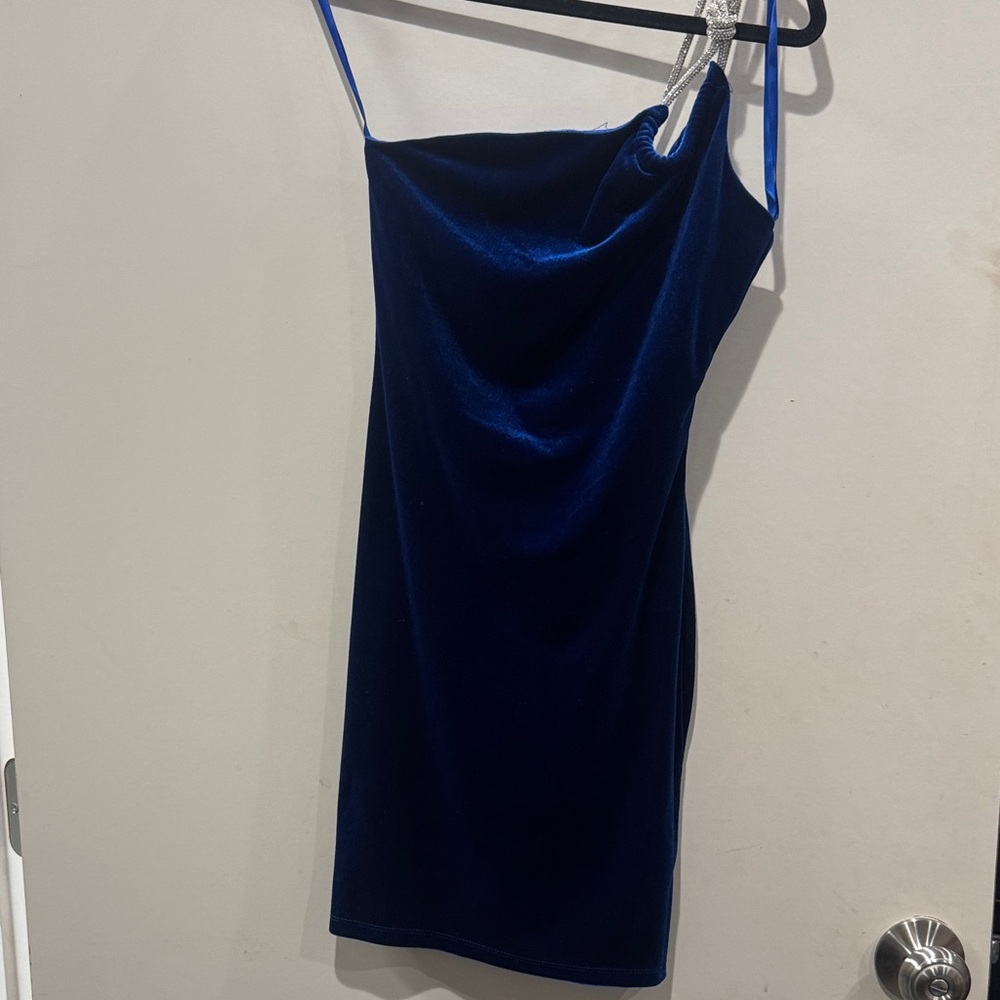 Windsor One Shoulder Blue Dress